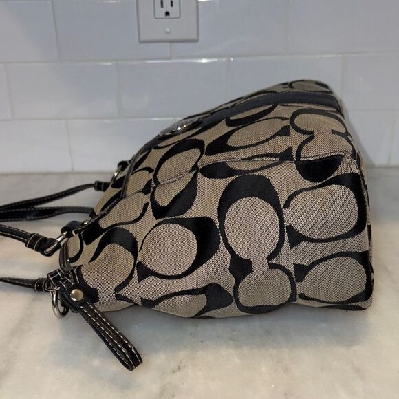 Coach Purse Handbag Y2K Pocketbook Jacquard Signature Logo Satchel Shoulder Bag - Picture 10 of 16